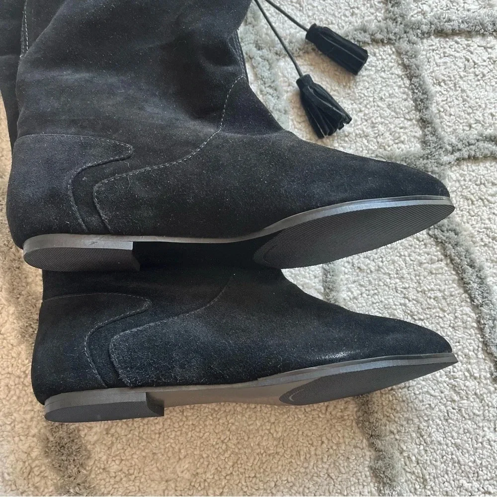 Brigitte Bailey boots Mack tall knee high leather suede black new in box 9